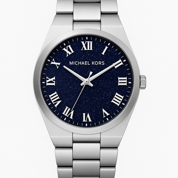 Michael Kors Channing Silver Watch Midnight Blue Dial Women MK6113 - Picture 3 of 11